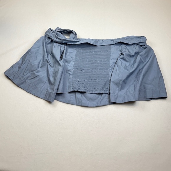 Free People Size 10 Light Blue Off-Shoulder Blouse - Picture 2 of 3